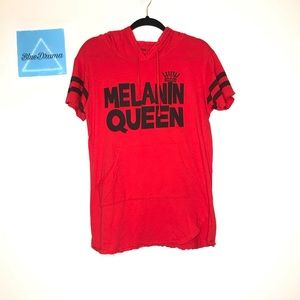 On Fire Red Short Sleeve Melanin Queen Shirt